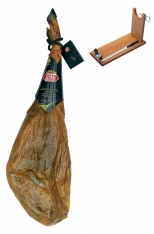 Iberico ham acorn-fed certified Revisan + ham holder + knife