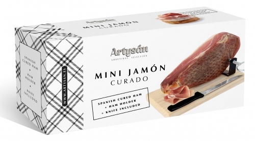 Mini cured ham Artysán + ham stand + knife image #2