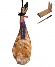 Iberico ham (shoulder) acorn-fed special reserve Arturo Sánchez + ham holder + knife