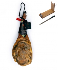 Iberico ham (shoulder) acorn-fed certified Revisan + ham holder + knife